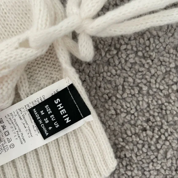 SHEIN Stylish Women's Sweater Vests - Cream and White - Picture 9 of 13